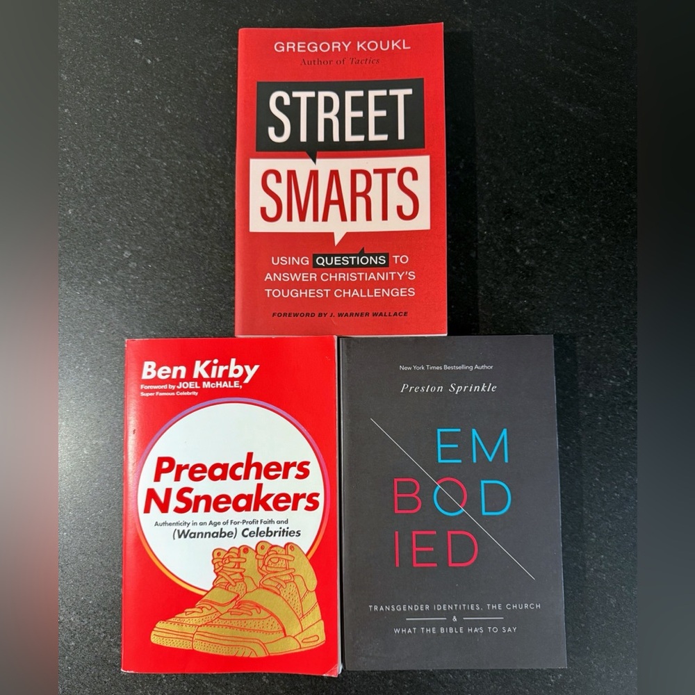 SOLD
3 BOOK BUNDLE: 
Street Smarts 
Preachers N Sneakers
Embodied